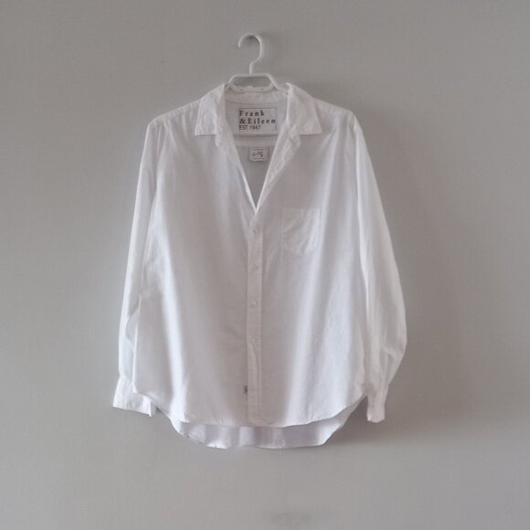 FRANK AND EILEEN white cotton button up shirt - Picture 1 of 11